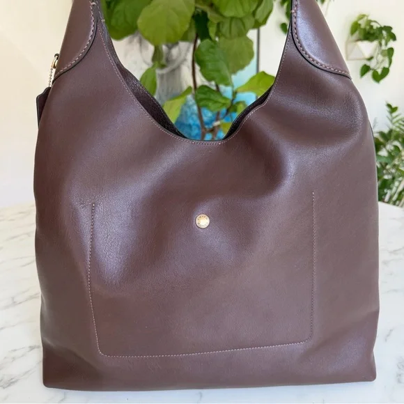 Coach Brooklyn Shoulder Bag 39 Maple Brown Brass XL Leather Shoulder Bag CU044 - Picture 4 of 16